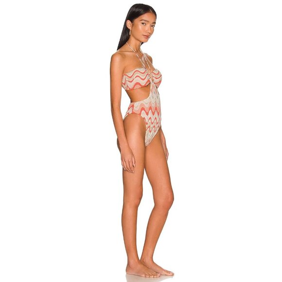 Devon Windsor NWT Romi One Piece Swimsuit in Coral Wave size Large - Picture 8 of 8